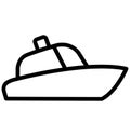 Boat Isolated Vector Icon which can easily modify or edit Royalty Free Stock Photo