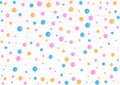 Vector Abstract Pink, Blue and Yellow Watercolor Dots Pattern in Grey Background