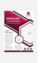 Hexagon flyer dark red Royalty Free Stock Photo