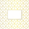 Seamless Golden Geometric Square Shapes Pattern in White Background