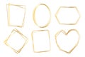 Collection of golden polygonal luxury frames