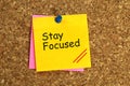 Stay focused sticky Royalty Free Stock Photo