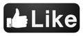 Like us on facebook banner in illustrations logo icon for web Royalty Free Stock Photo