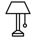 Bedside lamp Isolated Vector Icon which can easily modify or edit Royalty Free Stock Photo