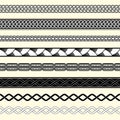 Set of seamless Celtic knotting borders.