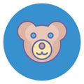 Bear, bear face Isolated Vector Icon which can easily modify or edit Royalty Free Stock Photo