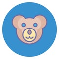 Bear, bear face Isolated Vector Icon which can easily modify or edit Royalty Free Stock Photo