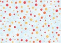 Red, Orange and Yellow Dots Pattern in Watercolor Background