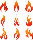 Fire icons set