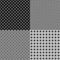 Set of seamless abstract geometric patterns Royalty Free Stock Photo