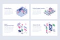 Pack of Medical Isometric Illustrations Royalty Free Stock Photo