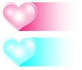 `Duo, social media icon in transparent heart style Vector style for graphic design in the concept of love.Double icons, bright col