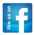 Like us on facebook icon banner illustrations logo icon for web Royalty Free Stock Photo