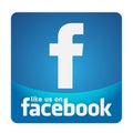 Like us on facebook icon banner illustrations logo icon for web Royalty Free Stock Photo