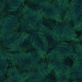 Seamless pattern palm leave green colour