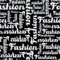Seamless pattern fashion text letter words design