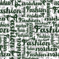Seamless pattern fashion text letter words design