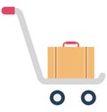 Luggage Color Vector Icon which can easily modify or edit Royalty Free Stock Photo