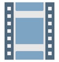 Film Strip Color Vector Icon which can easily modify or edit Royalty Free Stock Photo