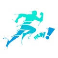 Run splashsilhouette athlete