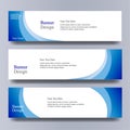 Banner template, blue cool vector Royalty Free Stock Photo