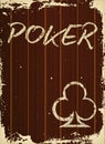 Casino chalk drawing clubs poker card background