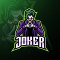 Joker esport mascot logo design Royalty Free Stock Photo