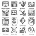 Sound Design Icons Royalty Free Stock Photo