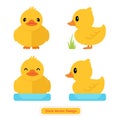 Cute Duck Vector for icon templates or presentation background