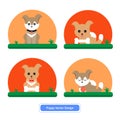 Cute Dog or Puppy Vector for icon templates or presentation background