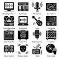 Sound Design Icons Royalty Free Stock Photo