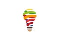 Creative Abstract Spiral Bulb Lamp Logo Design Vector Symbol Illustration