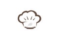 Creative Abstract Chef Hat Plate Logo Design Vector Symbol Illustration