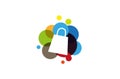 Creative Colorful Shop Bag Logo Design Vector Symbol Illustration