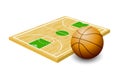 Basketball Isometric, Basketball Court, Play Board, Sport Royalty Free Stock Photo