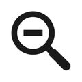 Magnifying glass and minus sign icon