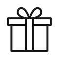 Gift box line icon Royalty Free Stock Photo