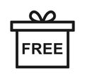 Free gift box line icon Royalty Free Stock Photo