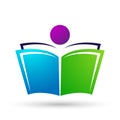 Globe world Education logo kids children school books kids icon Royalty Free Stock Photo