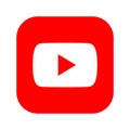 Youtube social media icon button Royalty Free Stock Photo