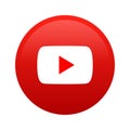 Youtube social media icon button Royalty Free Stock Photo