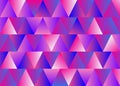 Vector Abstract Geometric Background with Blue, Pink and Purple Gradient Triangles Pattern Royalty Free Stock Photo