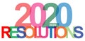 Colorful 2020 resolutions word