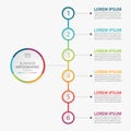 Presentation business infographic template with 6 options.