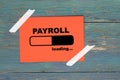 Payroll loading on paper Royalty Free Stock Photo