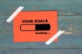 Your goals loading on paper Royalty Free Stock Photo
