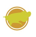 Aquarium logo vector illustration. fish icon logo.