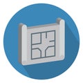 Blueprint Color vector icon fully editable Royalty Free Stock Photo