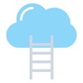 Cloud Isolated Vector Illustration Icon editable Royalty Free Stock Photo