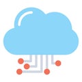 Cloud computing Isolated Vector Illustration Icon editable Royalty Free Stock Photo